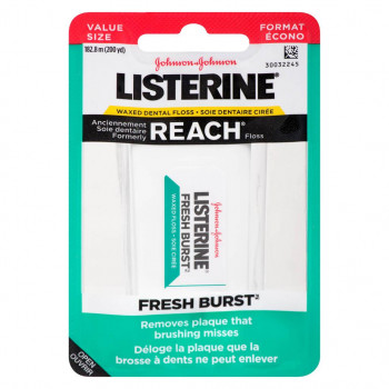 Listerine FreshBurst Wax Floss Mint with Dispenser 200Yd