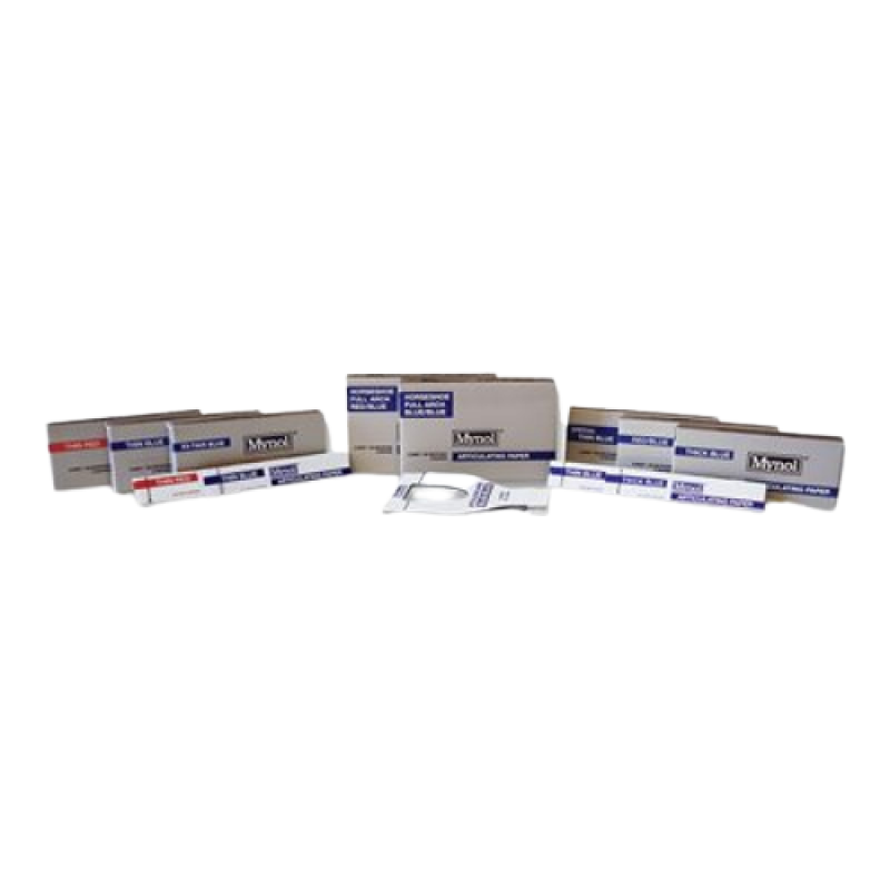 Mynol articulating Paper- Thin Red/Blue Horseshoe .0025" (63 Microns). 60/Box