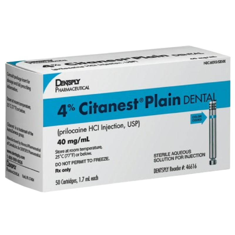 CITANEST PLAIN 50/BOX BLUE 4% 1.8mL Each