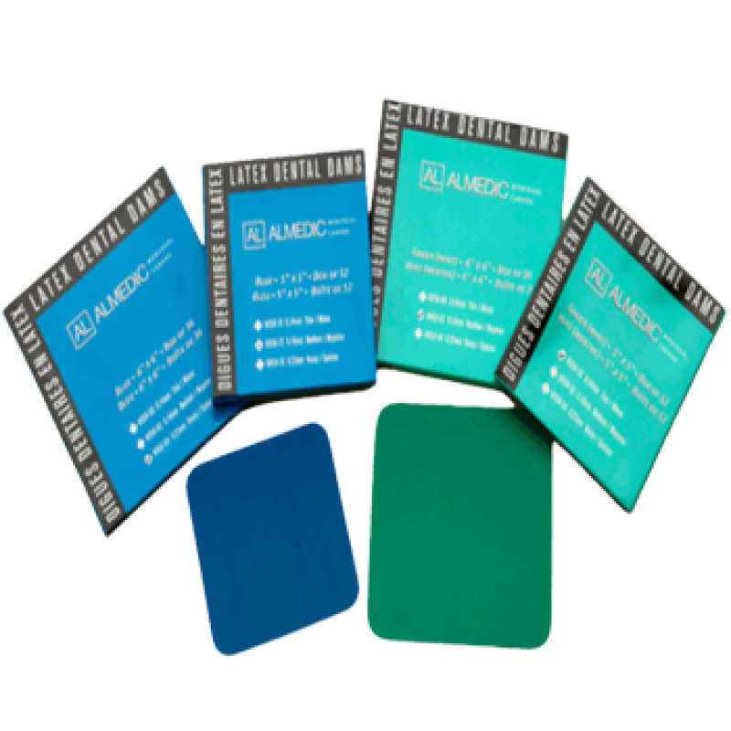 Rubber Dam AlMedic. Green (Mint), 6" x 6" Heavy, 36pcs