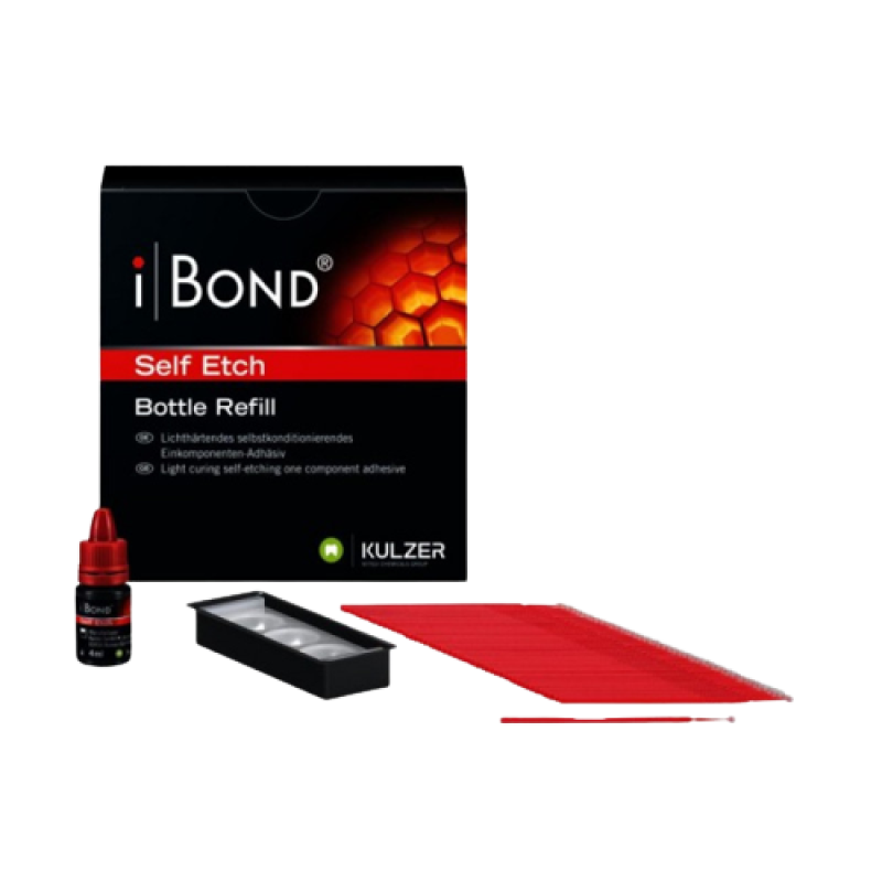 iBOND Self Etch Bottle Refill 1 x 4 ml bottle, 50 application tips, Mixing well, Pictorial card