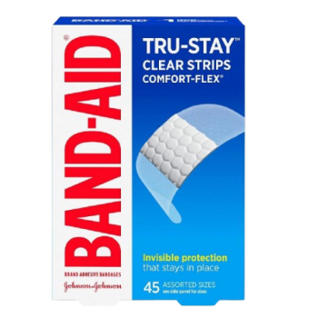 J&J BAND-AID PLASTIC ASSORTED COMFORT FLEX 45CT