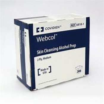 Webcol alcohol prep 2 ply Medium - 200 pcs
